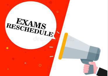 Rescheduling of Examination